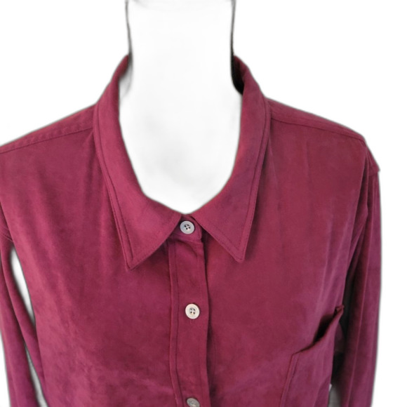 Woman Within Soft Sueded Moleskin button down shirt jacket, size 2X (26-28) - Picture 2 of 4